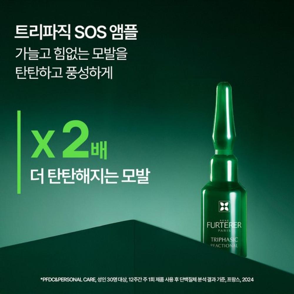 Rene Furterer Tri Active Sos Ampoule  5ml 12ea  +random Shampoo 200ml Gift 