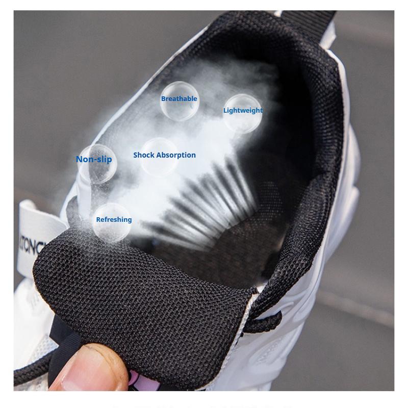 Dívčí sportovní boty, Lehké běžecké boty, Měkké podrážky, Nové podzimní dětské "dad shoes", Síťované chlapecké ležérní boty