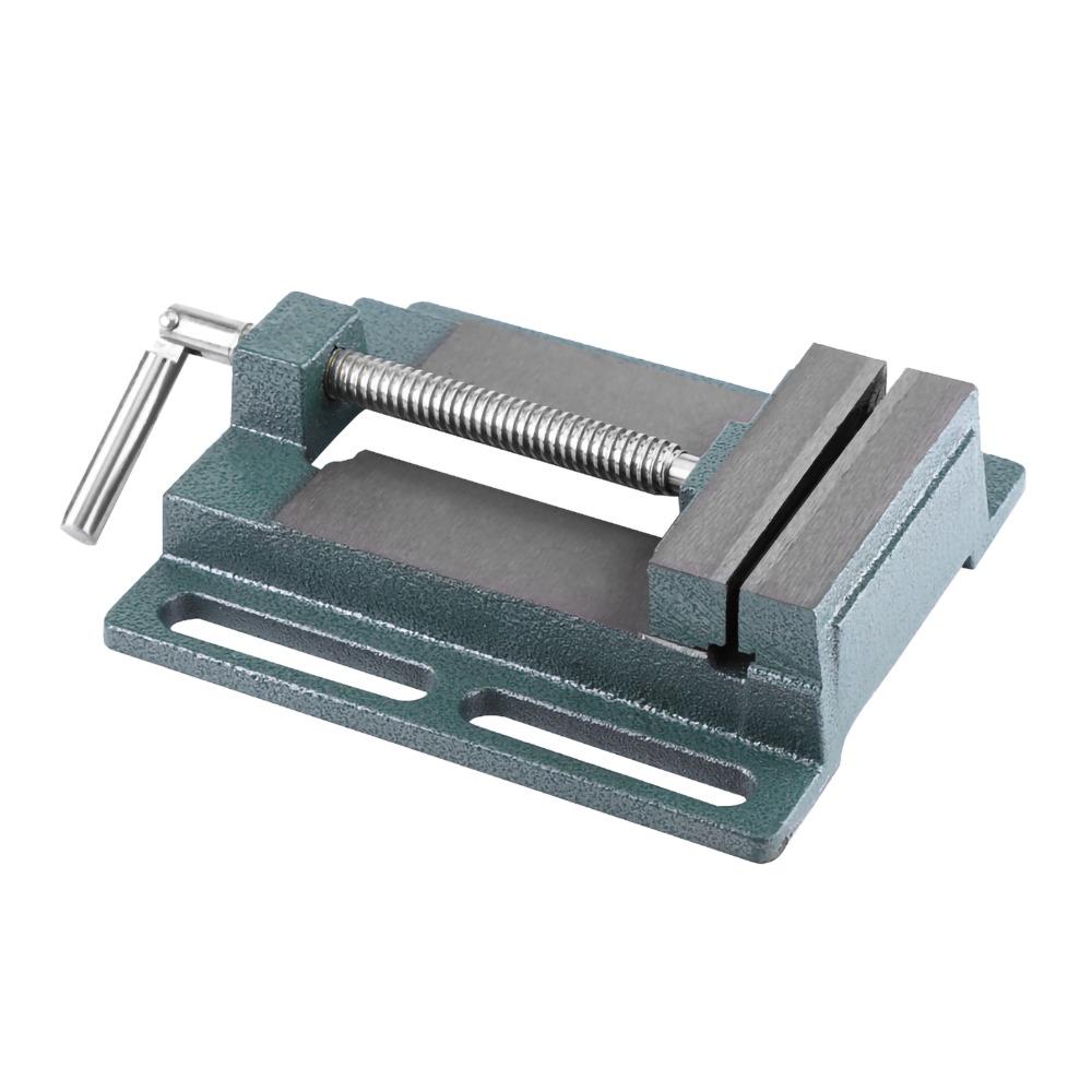 4" Opening Size Drill Press Vice Cast Iron Bench Clamp Vise Machine Bench Top Mount  Woodworking