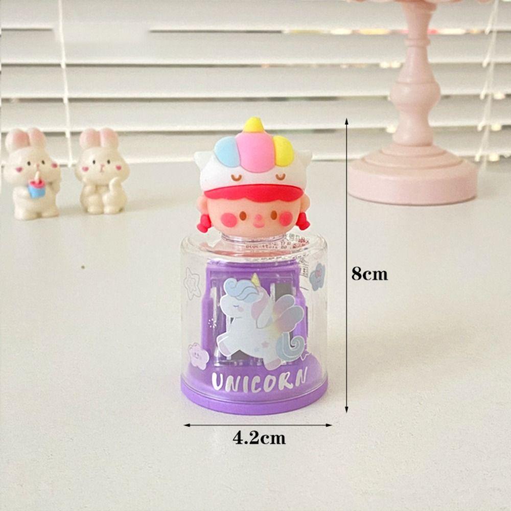 Double Hole Pencil Sharpening Tool Portable Sharpener Cartoon Cute Pencil Sharpener  Students