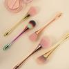 Small Waist Loose Powder Brush Nail Dust Brush Contour Blush Brush Mushroom Head Makeup Brush Beauty Tool Electroplated Handle