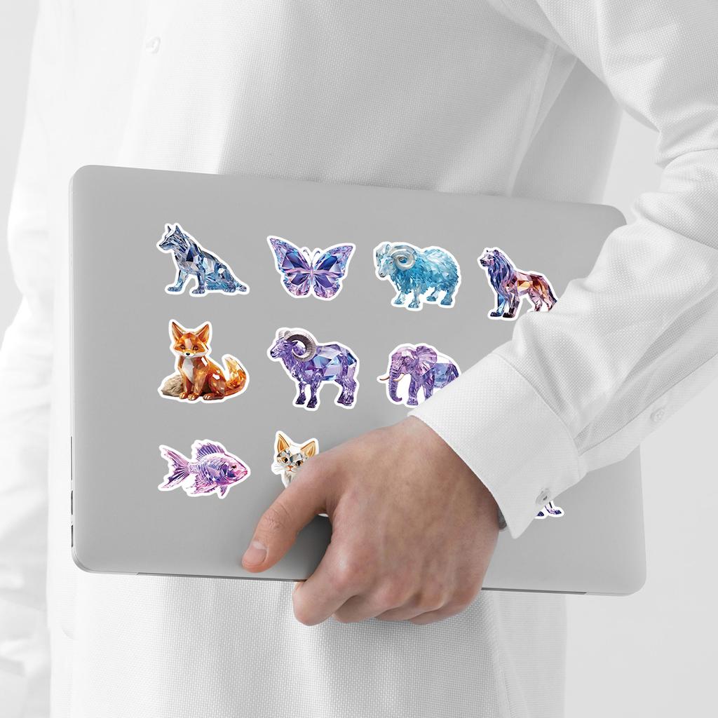 50 Cartoon 3D Animal Graffiti Stickers Creative Cartoon Animal Stickers Computer Mobile Phone Waterproof Decorative Stickers