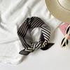 Spring And Summer Versatile Cotton Silk Scarf Simple Striped Silk Scarf 55 × 55Cm Small Square Scarf Scarf Thin Scarf Headscarf Women
