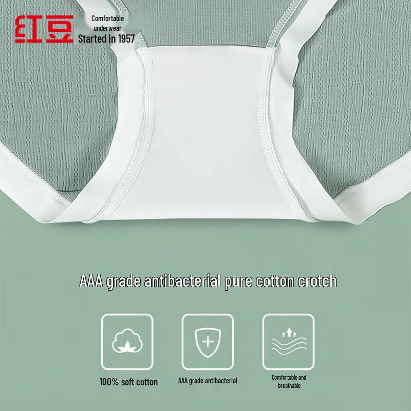 Hodo Women's Antibacterial Cotton High-Waist Seamless Briefs 3-Pack