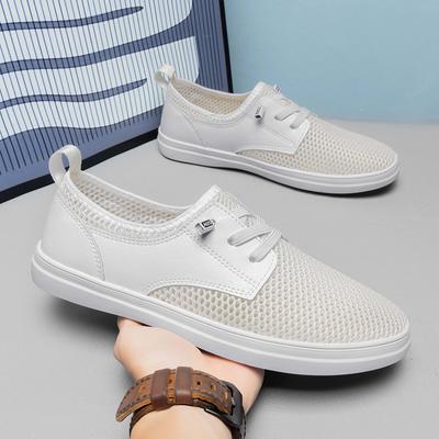 2024 Fashion Men's Lace Up Mesh Summer Breathable Casual Shoes Brand Outdoor Men's Comfortable and Non Slip Sports Casual Shoes