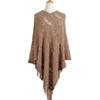 Women's Fashion Temperament Casual Hair Ball Fringe Cape Sweater Bucket Coat