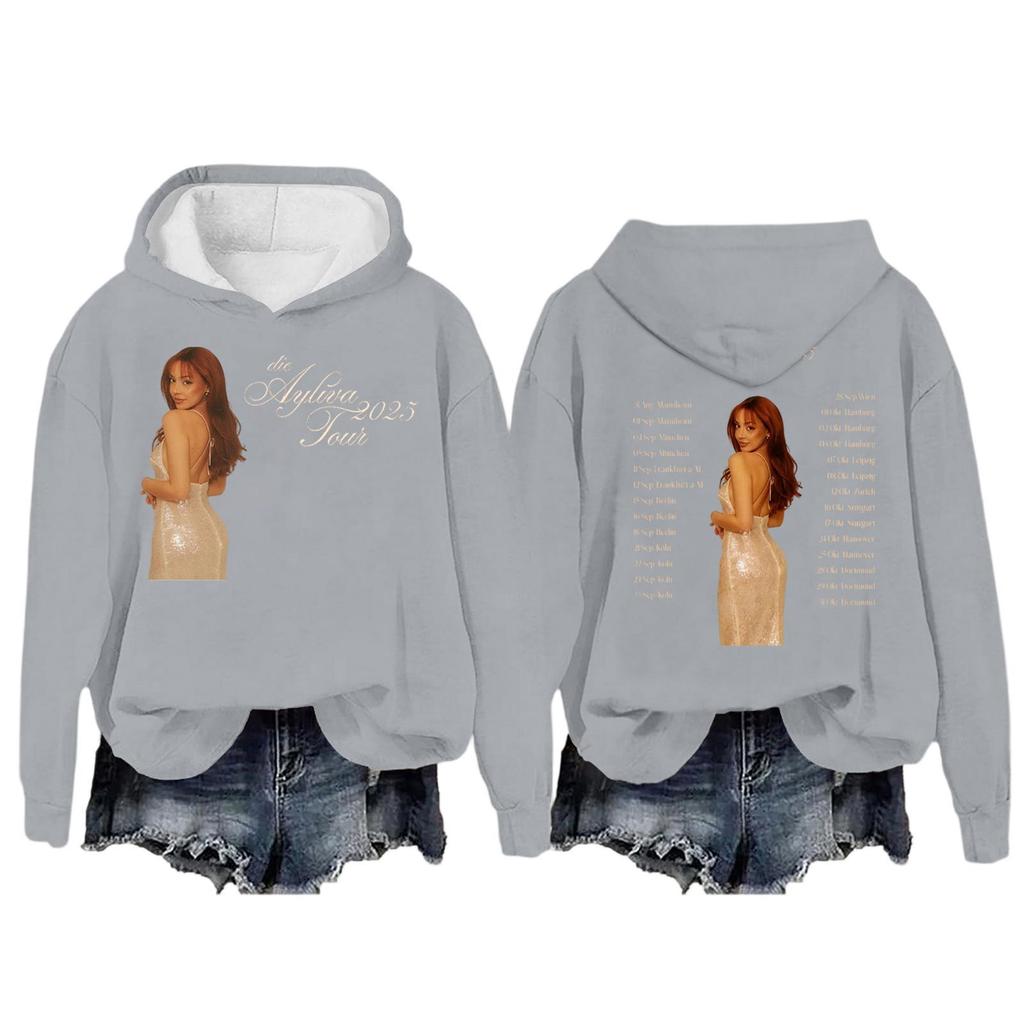 Women's Fashion Casual Long Sleeve Loose Printed Pullover Sports Long Sleeve Hooded Sweatshirt