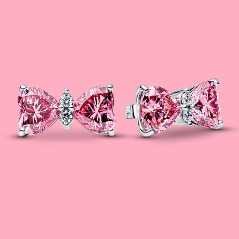 Cercei Stud Argint 925 Lună Strălucitoare Fluture Pentru Femei Modă Bijuterii Fine