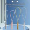 Stainless Steel Single-Handle Tongue Scraper for Oral Hygiene