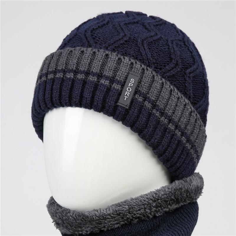 Autumn and winter hats men's knitted old hats grandpa wool to keep warm winter ear protectors thickened hats