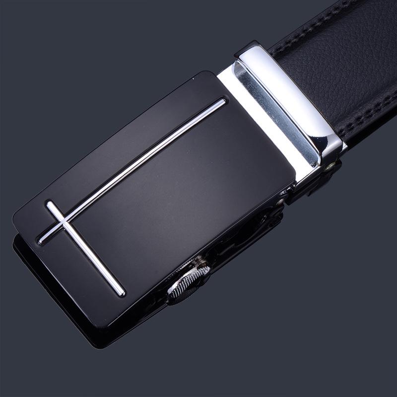 Men's High-End Genuine Leather Automatic Buckle Belt