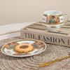 Ceramic Home Bone Porcelain High Temperature Resistant Coffee Cup and Dish