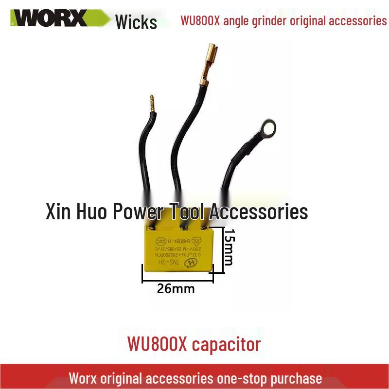 Wickes Angle Grinder Accessory Set: WU800X Head Shell, Carbon Brush, Gear Rotor, Stator, Switch Housing, Spindle.