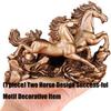Two Galloping Running Horses Statue Sculpture Animal Statue Collectibles Figurines fengshui Ornament Home Decors