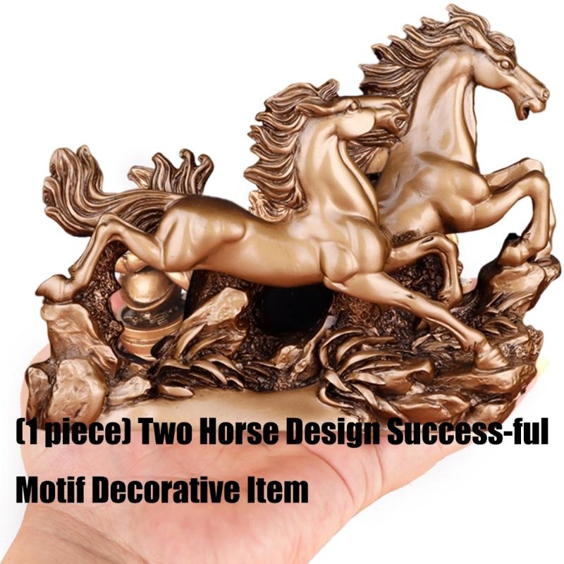 Two Galloping Running Horses Statue Sculpture Animal Statue Collectibles Figurines fengshui Ornament Home Decors