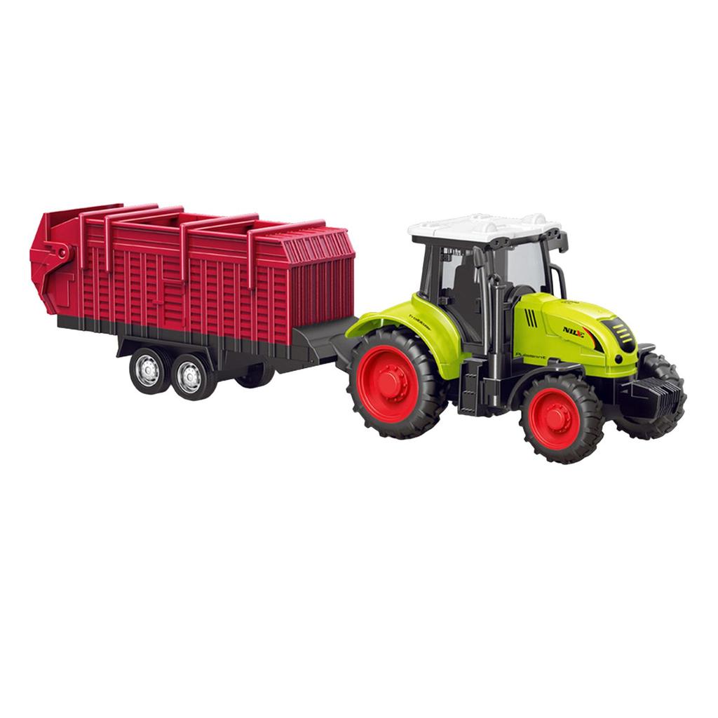 Farm Tractor Truck Toy Play Vehicle Engineer Car Friction Powered Push and Go for Children Ages