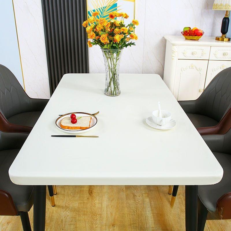 

Однотонна Імітація Овчини Потовщена Всеохоплююча Скатертина Водонепроникна Маслостійка Миюча Термостійка Накладка для Захисту Столу 80x80cm table use