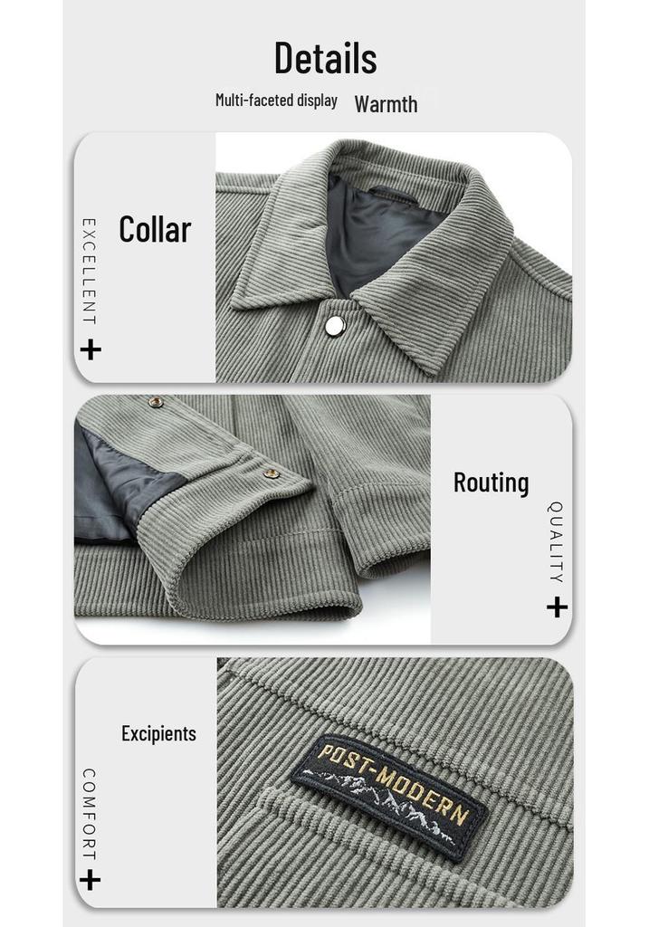 2024 Spring Men's Lapel Long Sleeve Casual Soft Jacket