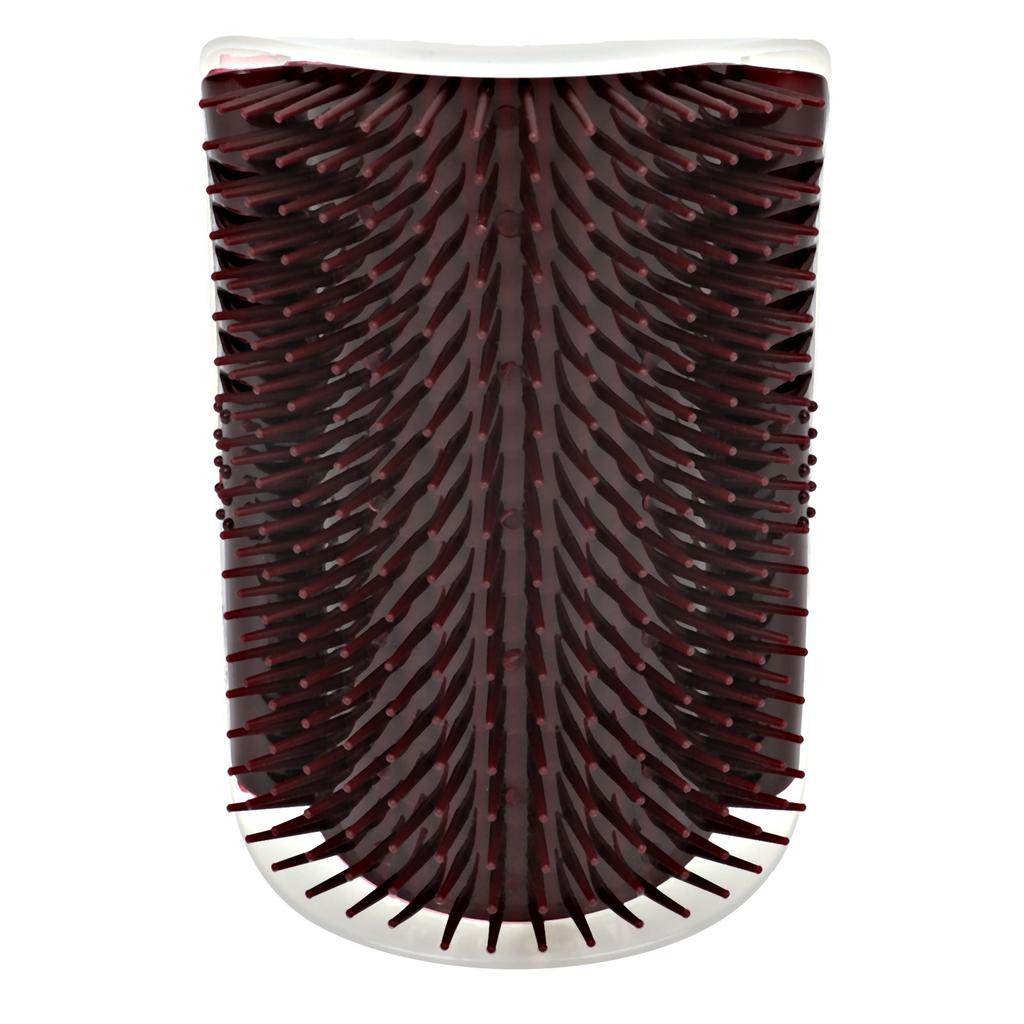 Plastic Cat Self Groomer   Comb Buty Soft Brush Body Scratcher on Wall Corner