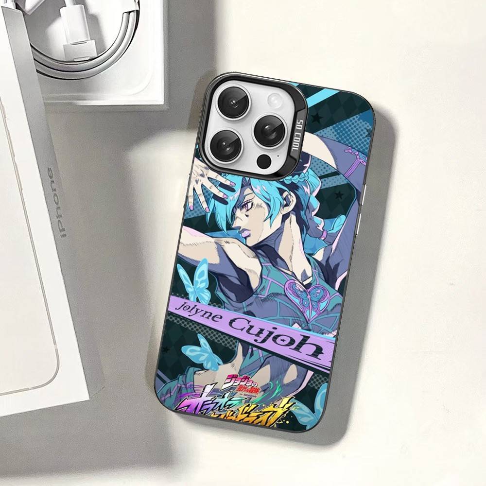 

Anime Jojo Bizarre Adventure Phone Case For IPhone 17 16 15 14 11 12 13 Pro Max Plus Pro Colored Silver Cover iPhone 12