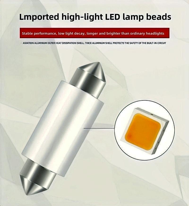 Bulk Pack 1/10pcs C5W LED Car Interior Lamp 31mm-41mm Festoon 10W COB 12V 6500K White for Reading Light Trunk Plate