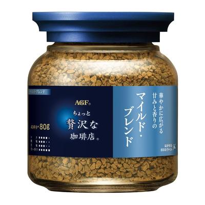 AGF A Little Luxury Coffee Shop Mild Blend Bottle 80g [Instant Coffee] [Refill Bottle]