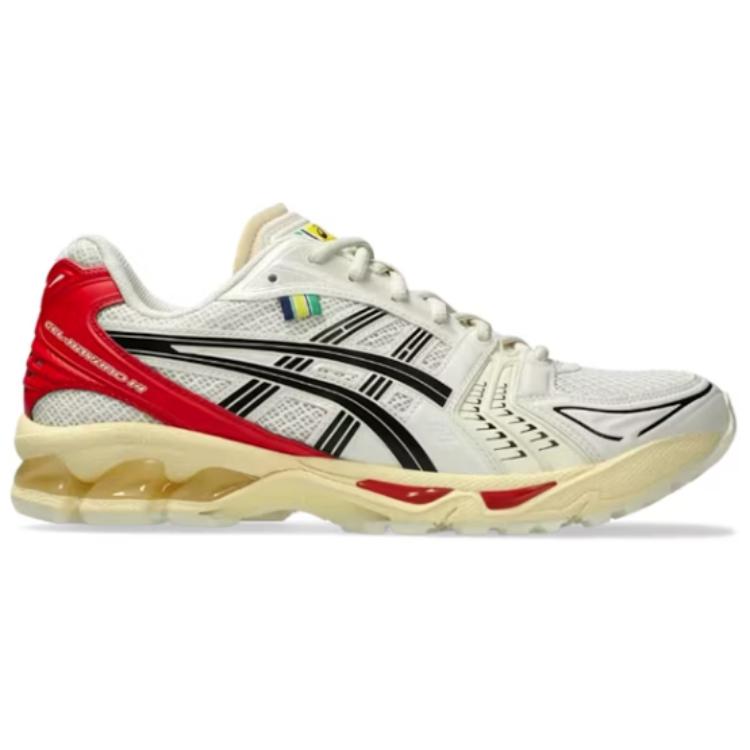 Instituto Ayrton Senna x ASICS Gel Kayano 14 McLaren Zapatillas Unisex Crema Abedul Rojo Fuego 1203A766-200