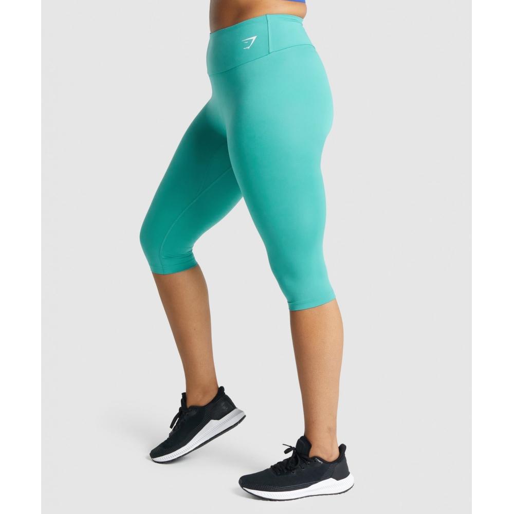 Gymshark Training Cropped Leggings Teal B1a1u Tbbb