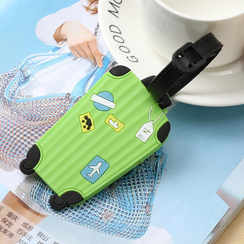 Novelty Strong Luggage Tag Pvc Silicone Letter Suitcase Name Address Id Tag Holiday Travel Handbag Label Suitcase Accessories