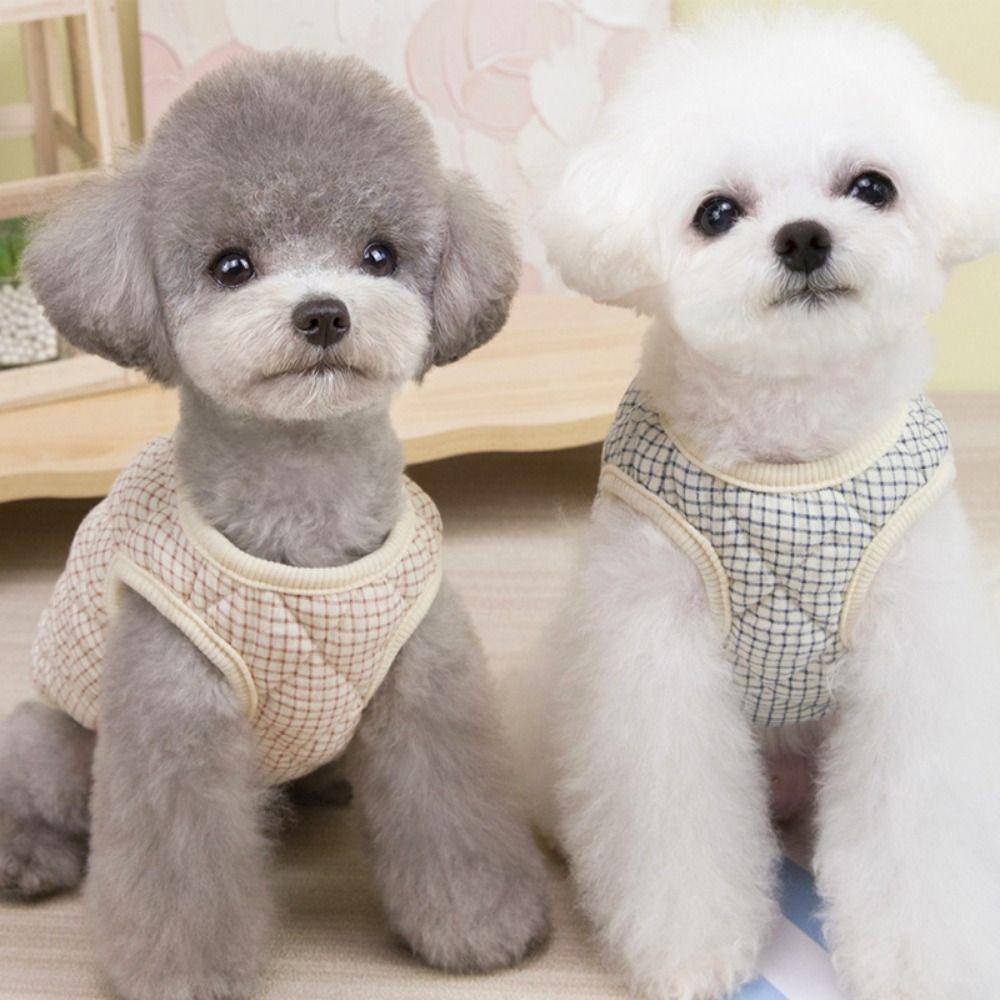 100% Cotton Pet Dog Clothes Back Buckle Cotton Material Teddy Bear Coat Warm Design Comfortable Traction Vest Autumn Season