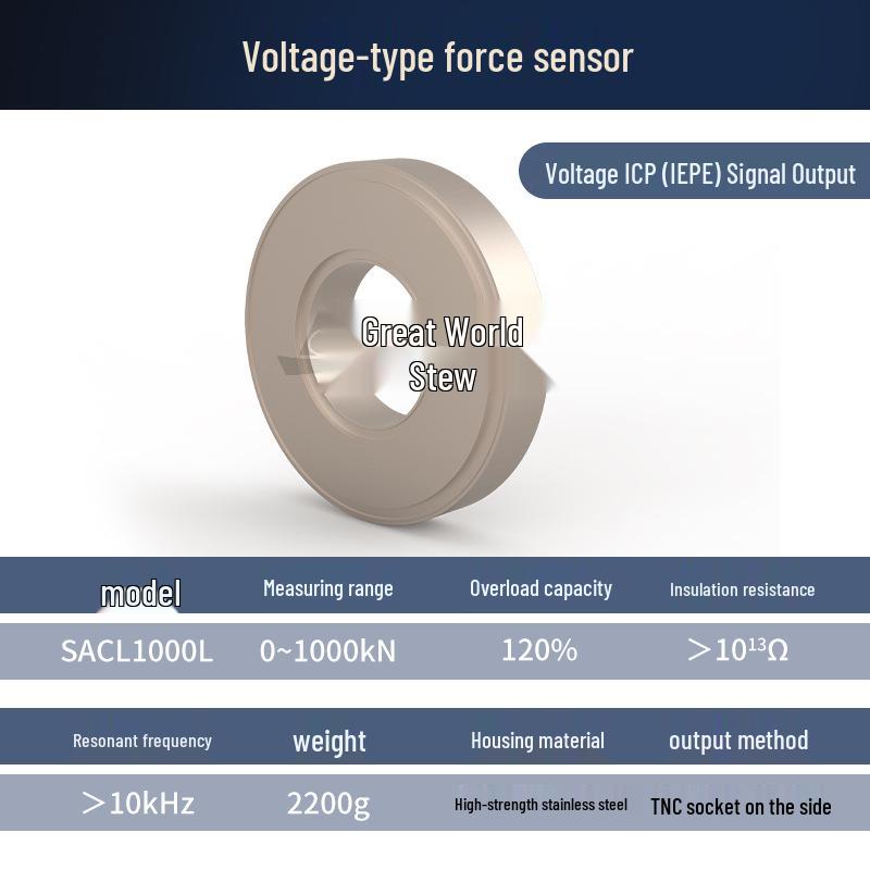 SACL1000L Triaxial Piezoelectric Force Sensor for Unidirectional & Bidirectional Tension and Compression Measurement SACL1000L