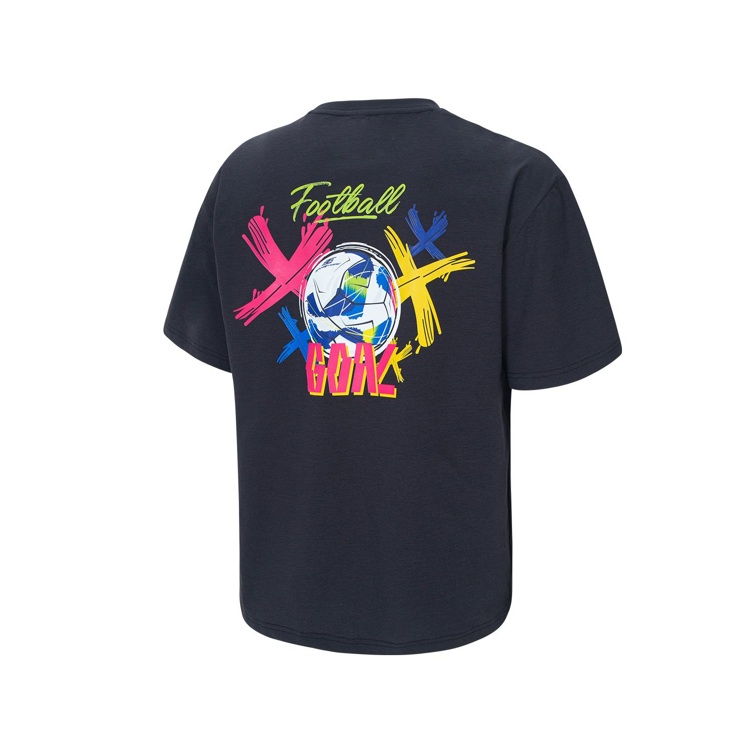 Sports Tribe Football Graphic Short Sleeve T-Shirt Bk Black/90