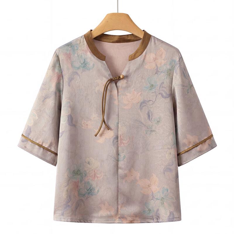 

Yuzhaolin Women s Summer Short-Sleeve New Chinese Style Top 4XL