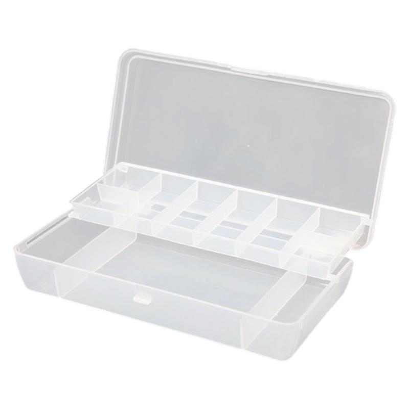 Double Layer Transparents Fishing Baits Organizers with Durability Plastic Construction for Lures Storage