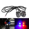 2Pcs Duol Color Led Spotlight Motorcycle Led Mirror Light  Warning Flashing Light Running Light For Utv Atv Red Blue 12V