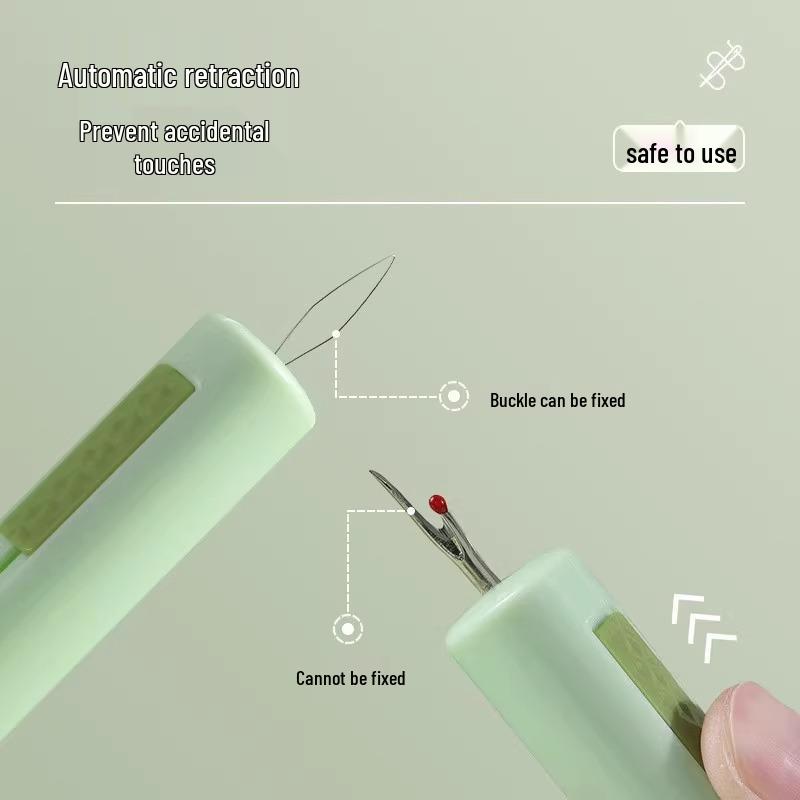 Dual Needle Threader & Seam Ripper: Double-Headed Tool for Easy Sewing and Threading