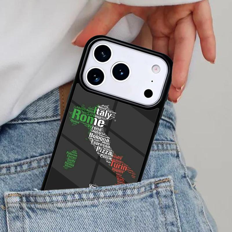 Italy Flag Phone Case for iPhone 16e 15 14 13 12 17 Pro Max Plus Air 17pro Cover Coque