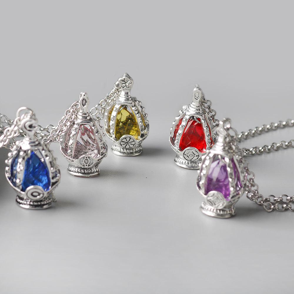 Magical Girl Madoka Magica Soul Gem Necklace & Ring Set COS Accessories