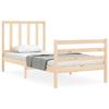 VidaXL Bed Frame with Headboard 90x200 Cm Solid Wood 3193841
