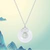 Jade Peace Buckle Necklace for Women: Luxurious, Lucky, Ancient Style Pendant in Retro Chinese Design