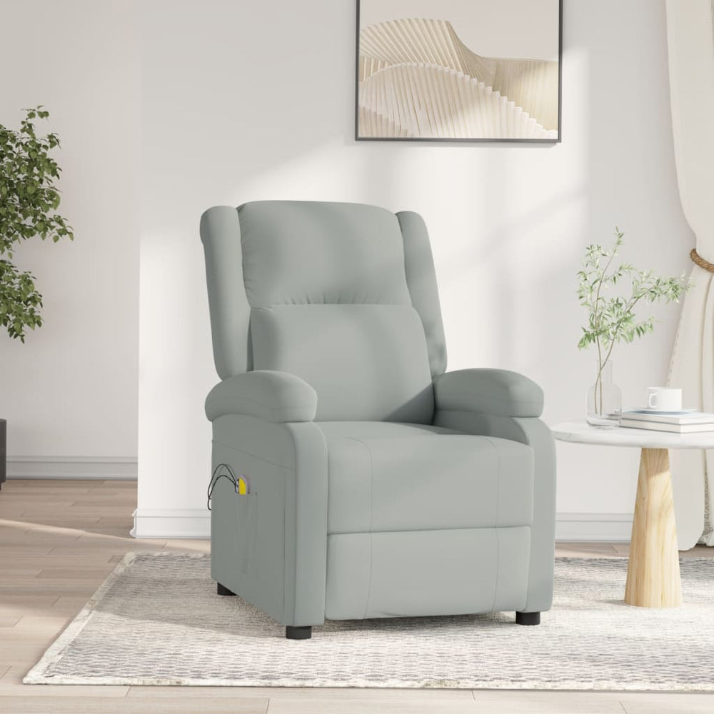 Fauteuil électrique de massage  clair velours