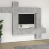 VidaXL TV Furniture Set 9 Pcs Concrete Grey Engineered Wood 3114657