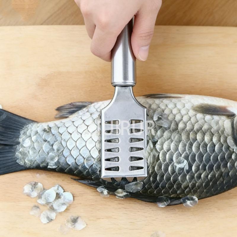 Multifunktionaler Fischschupper aus Edelstahl, Fischschuppenkratzer, Schuppenmesser aus Edelstahl, Fischschupper, Fischzerlegemesser