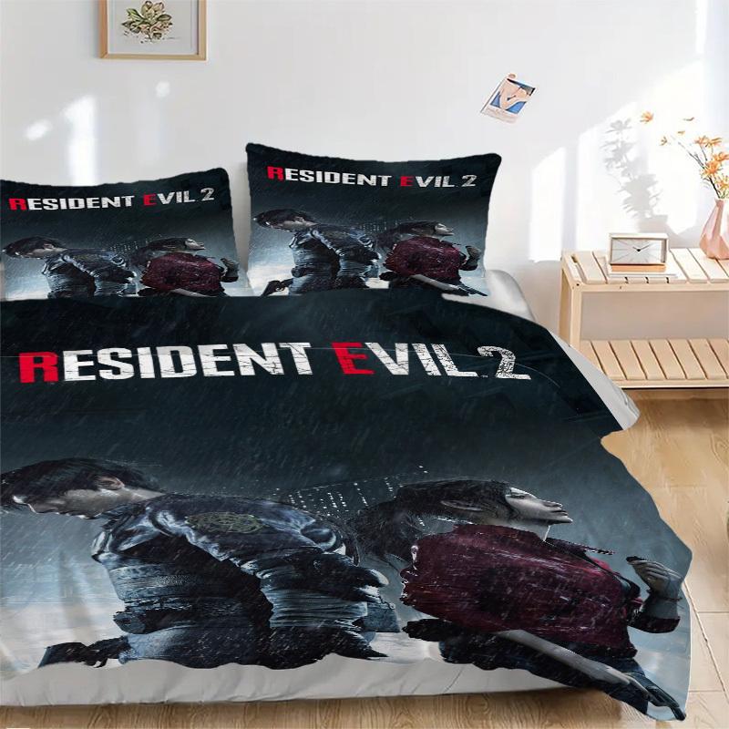 

Постельное белье с принтом Resident Evil 2 Remake - Комплект из 3 предметов, пододеяльник, Подарок для спальни, Без наполнителяB153 135x200cm