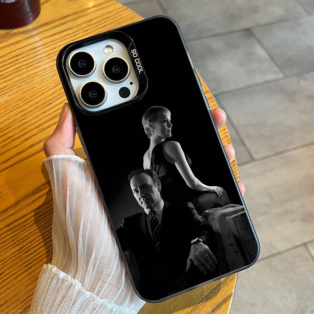 

H-House HOC Of C-Cards Phone Case For iPhone 16 17 15 14 12 13 Pro Max Black Color Shockproof Cover iPhone17air