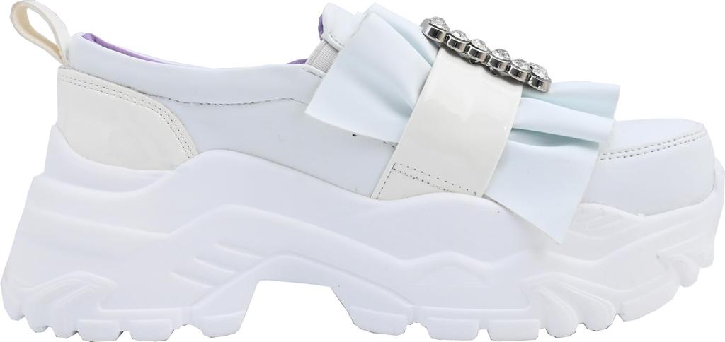 Platform Jeweled Buckle Sneakers