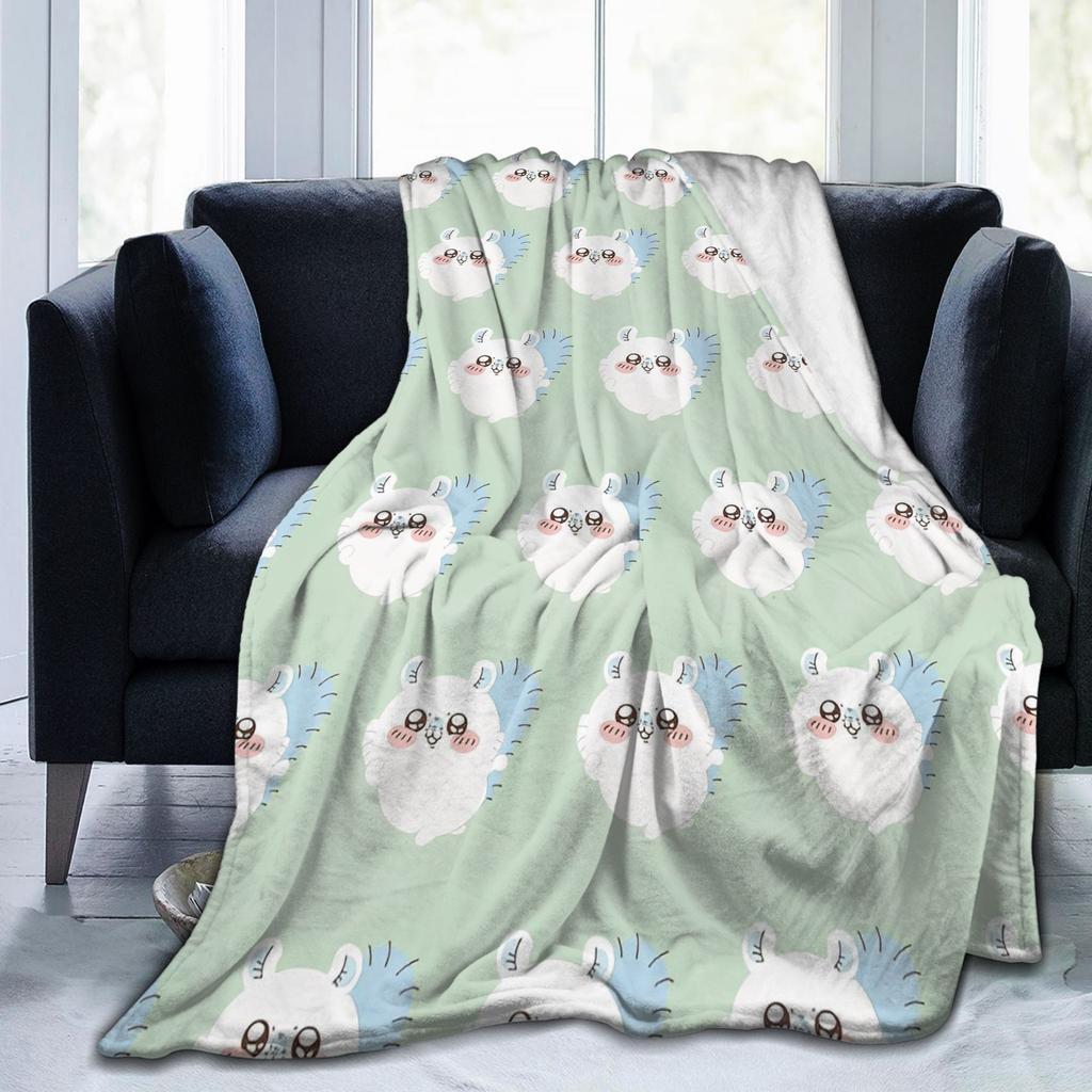 Cute Momonga C-Chiikawa Cartoon  Blankets Flannel Print  Multi-function Ultra-Soft Throw Blanket for Home Bedroom Rug Piece
