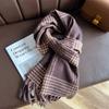 Luxury Winter Plaid Scarf for Women Men Warm Cashmere Scarves Designer Lady Pashmina Poncho British Style Headscarf Bufanda