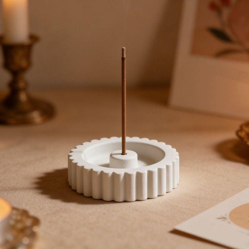 2Pcs Creative Incense Stick Holder Mold Handmade Soft 3D Plaster Mold Reusable Simple Incense Burner Mold Craft Making