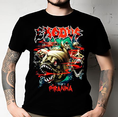 Exodus - Piranha T-Shirt UNISEX ALL SIZE S разноцветный